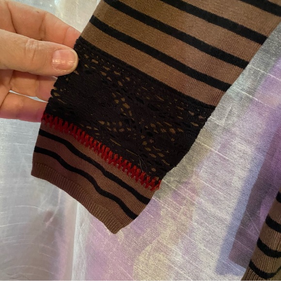 Kookai SZ T1 (Small) jersey with lace and embroidered details GUC, boho, grunge - Picture 5 of 9